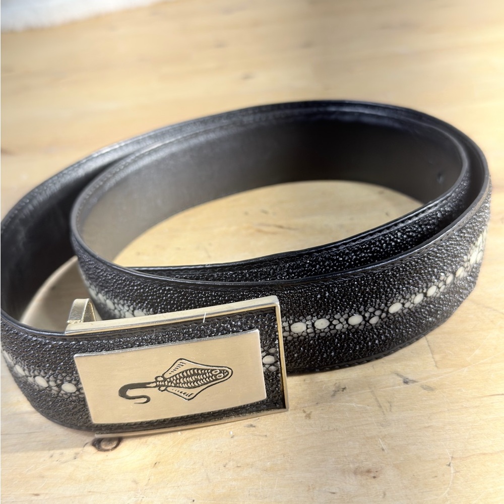 El General Black and Gold Men's Belt